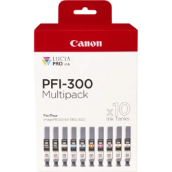 Canon PFI300 Pack de 10 Cartuchos de Tinta Originales - 4192C008