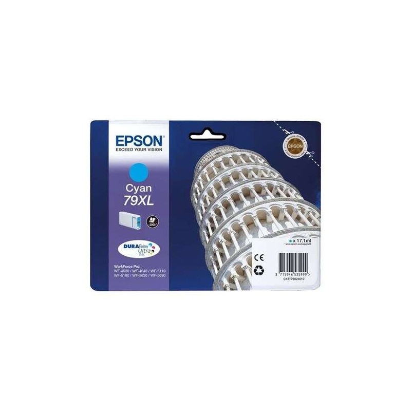 Epson T7902 (79XL) Cyan Cartouche d'encre Original - C13T79024010