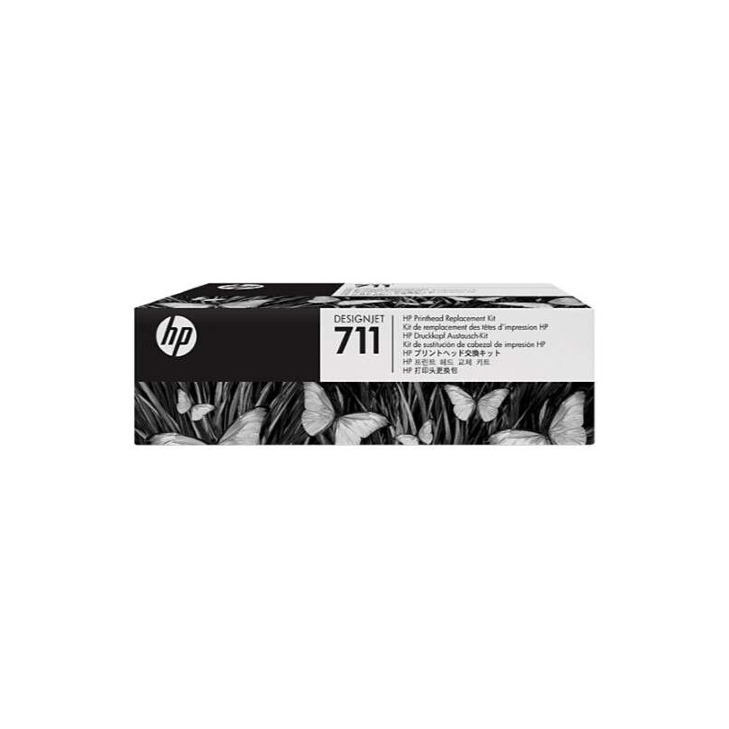 HP 711 Cabeça de Impressão Original + Pack de 4 Tinteiros - C1Q10A