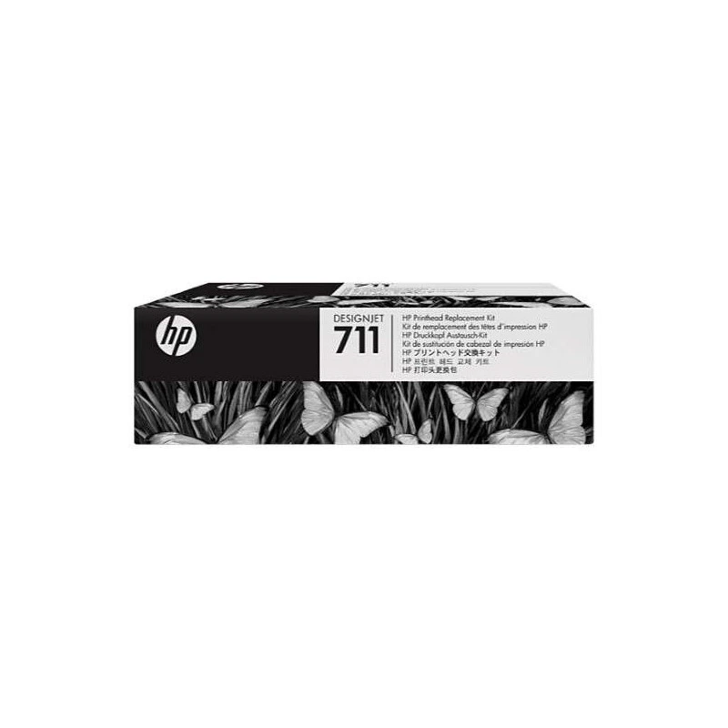 HP 711 Cabeça de Impressão Original + Pack de 4 Tinteiros - C1Q10A