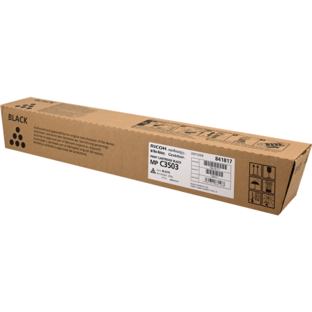 Ricoh Aficio MP-C3003/MP-C3004/MP-C3503/MP-C3504/MP-C4504/MP-C5504/MP-C6004 Black Toner Cartridge Original - 841817/841813