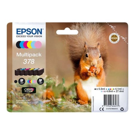 Epson 378 Pack de 6 Cartouches d'Encre Originales - C13T37884010