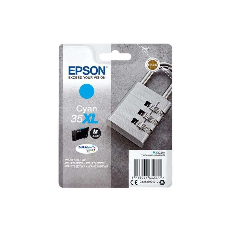 Epson T3592 (35XL) Cyan Cartouche d'encre Original - C13T35924010