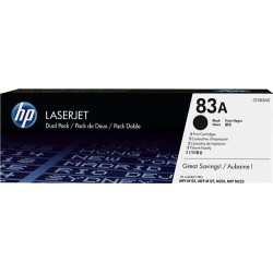 HP CF283A Noir Pack de 2 Cartouches de Toner Originaux - 83A