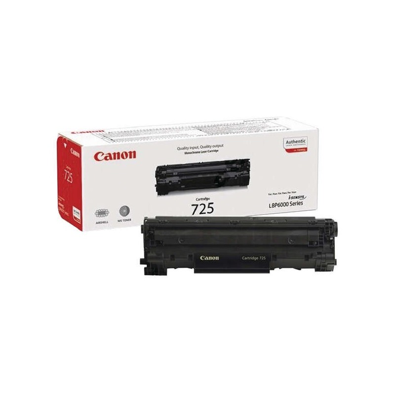 Canon 725 Preto Cartucho de Toner Original - 3484B002
