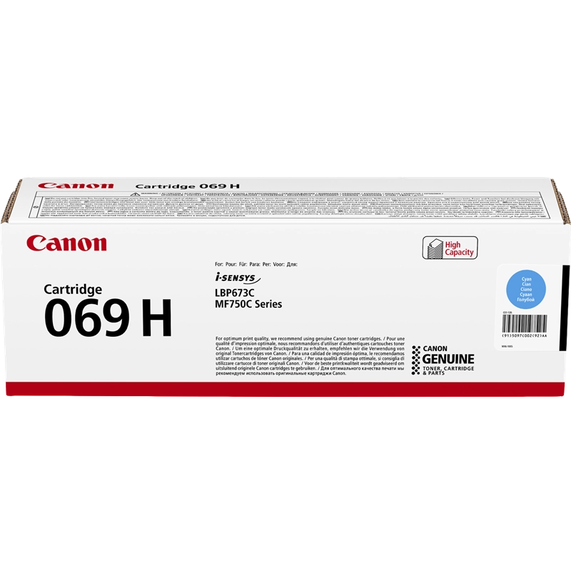 Canon 069H Ciano Cartucho de Toner Original - 5097C002