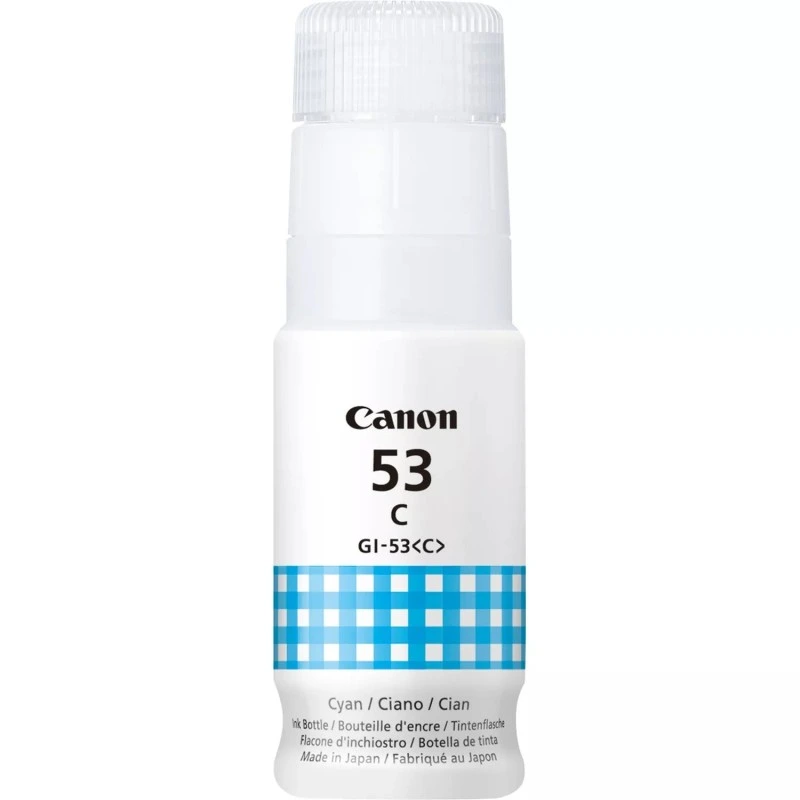 Bouteille d'encre cyan originale Canon GI53 - GI53C/4673C001