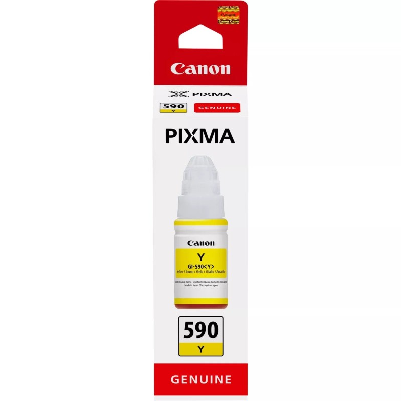 Bouteille d'encre jaune originale Canon GI590 - GI590Y/1606C001