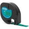 Dymo LetraTag S0721640 Original Label Tape for Label Maker - Black Text on Green - Width 12mm x 4 Metres (91204)