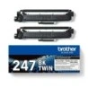 Brother TN247 Preto Pack de 2 Cartuchos de Toner Originais - TN247BKTWIN