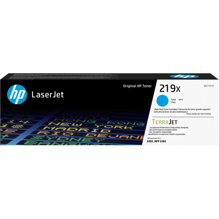 HP W2191X Cyan Toner Cartridge Original - 219X
