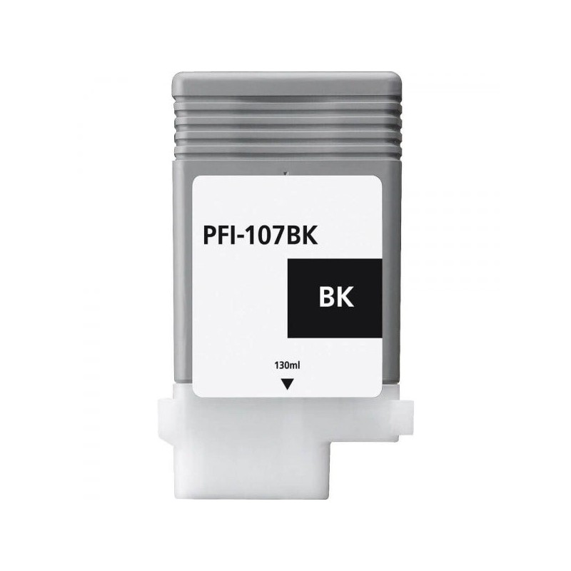 Canon PFI107 Tinteiro Preto Genérico - Substitui PFI107BK/6705B001