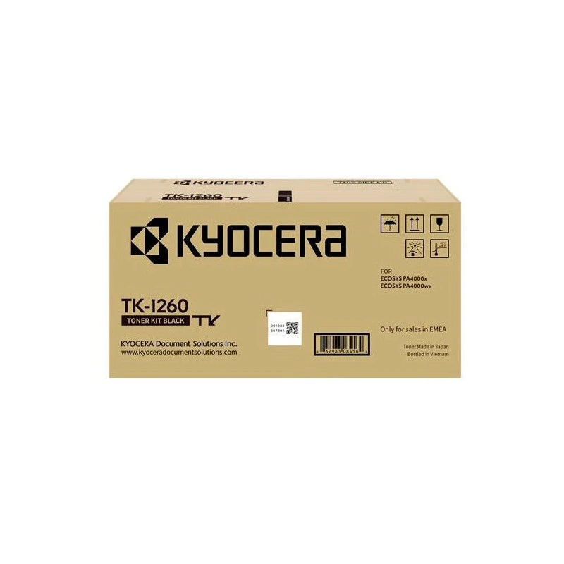 Kyocera TK1260 Noir Cartouche de toner Original - 1T0C150NL0