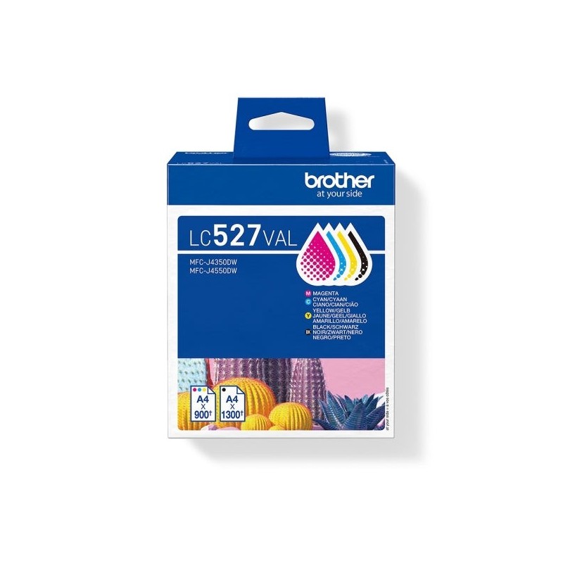 Brother LC527VAL Pack of 4 Original Ink Cartridges (BK/C/M/Y) - LC527VAL