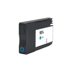 HP 937e XL Cyan Compatible Pigment Ink Cartridge - Replaces 4S6W6NE/4S6W2NE (Update-Resistant Chip)