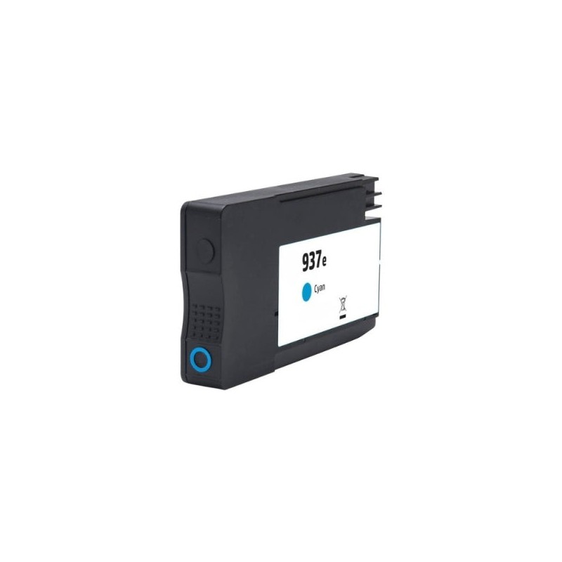 HP 937e XL Cyan Cartucho de Tinta Pigmentada Generico - Reemplaza 4S6W6NE/4S6W2NE (Chip reforzado contra actualizaciones)