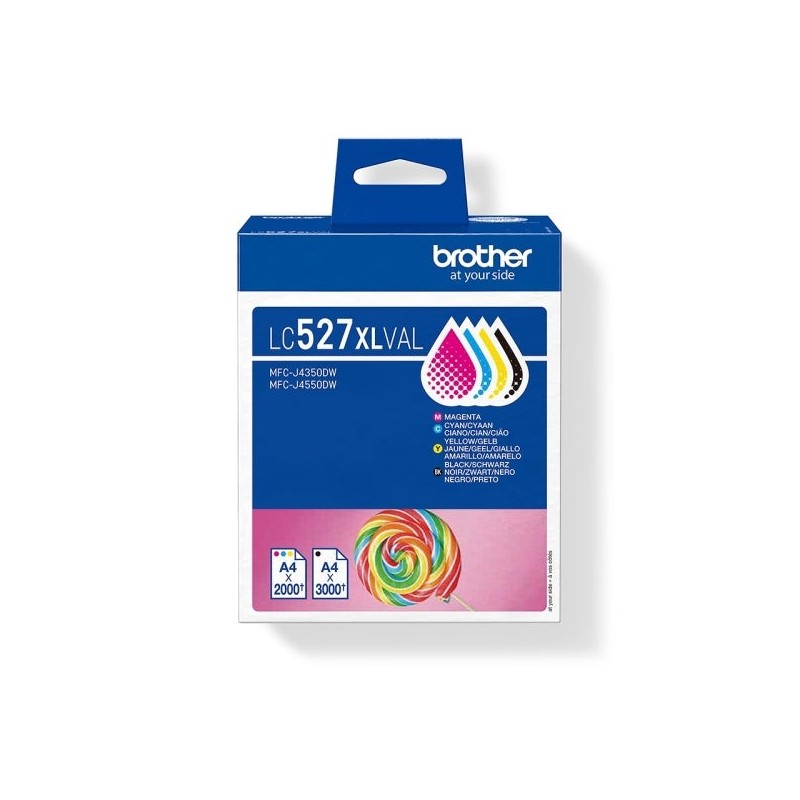 Brother LC527XLVAL Pack of 4 Original Ink Cartridges (BK/C/M/Y) - LC527XLVAL