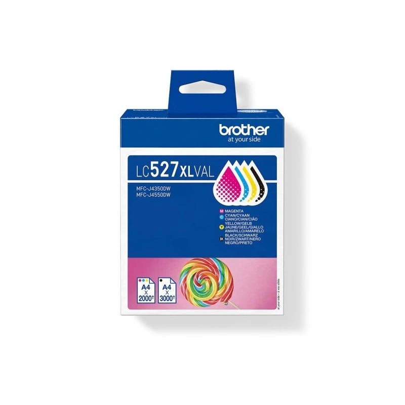 Brother LC527XLVAL Pack of 4 Original Ink Cartridges (BK/C/M/Y) - LC527XLVAL