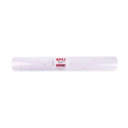 Apli Transparent Polypropylene Roll 20x0,50m 80m microns - Repositionable Adhesive - Easy Peel System - Precision Grid - High