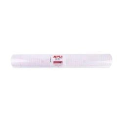 Apli Transparent Polypropylene Roll 20x0,50m 80m microns - Repositionable Adhesive - Easy Peel System - Precision Grid - High