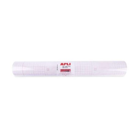 Apli Transparent Polypropylene Roll 20x0,50m 80m microns - Repositionable Adhesive - Easy Peel System - Precision Grid - High
