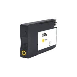 HP 937e XL Yellow Compatible Pigment Ink Cartridge - Replaces 4S6W8NE/4S6W4NE (Update-Resistant Chip)