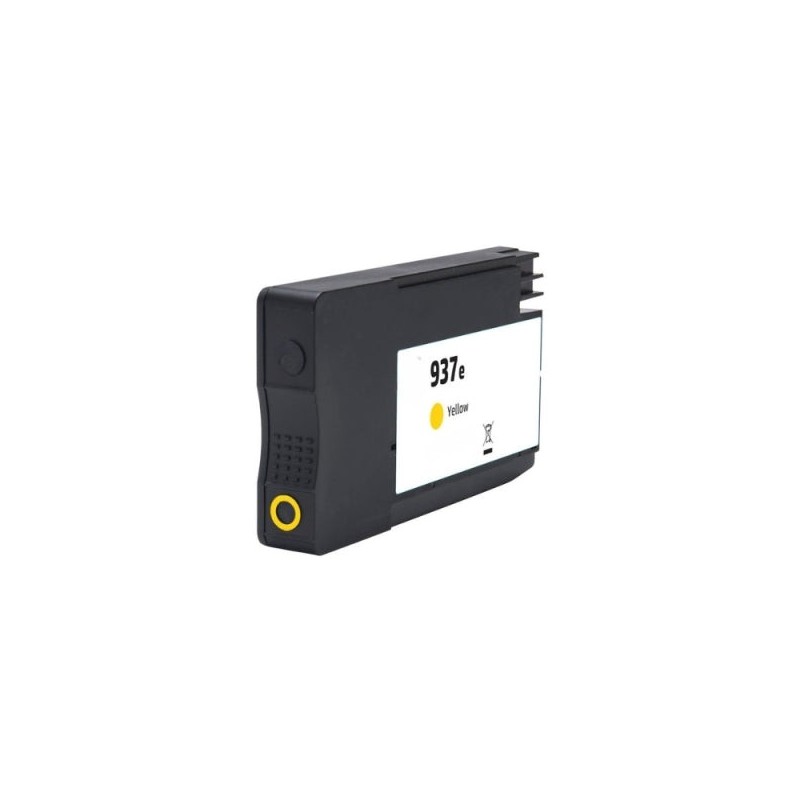 HP 937e XL Jaune Cartouche d'encre Pigmentée Générique - Remplace 4S6W8NE/4S6W4NE (Chip reforzado contra actualizaciones)