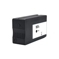 HP 937e XL Black Compatible Pigment Ink Cartridge - Replaces 4S6W9NE/4S6W5NE (Update-Resistant Chip)