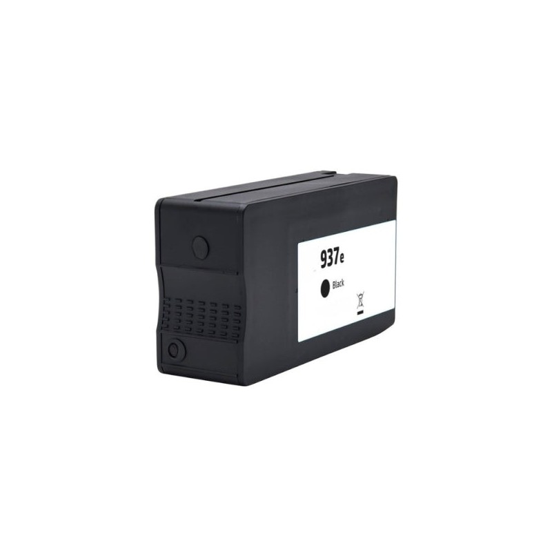 HP 937e XL Tinteiro Preto Pigmentada Genérico - Substitui 4S6W9NE/4S6W5NE (Chip reforçado contra atualizações)