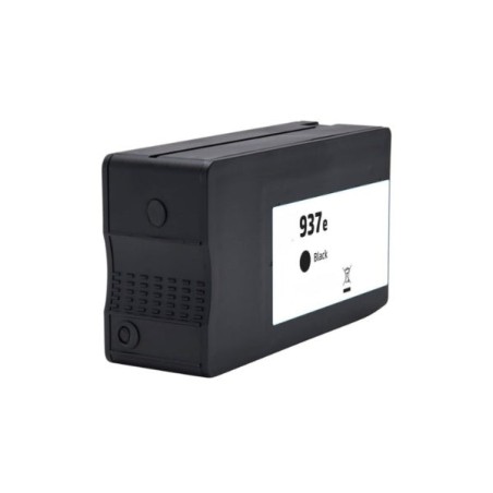 HP 937e XL Tinteiro Preto Pigmentada Genérico - Substitui 4S6W9NE/4S6W5NE (Chip reforçado contra atualizações)
