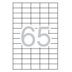 Apli Pack of 1,625 Labels 38x21,2mm - Permanent Adhesive - Straight Edges - Suitable for Printing and Photocopying - White Color