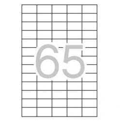 Apli Pack of 1,625 Labels 38x21,2mm - Permanent Adhesive - Straight Edges - Suitable for Printing and Photocopying - White Color