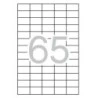 Apli Pack of 1,625 Labels 38x21,2mm - Permanent Adhesive - Straight Edges - Suitable for Printing and Photocopying - White Color