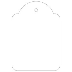 Apli Pack de 400 Étiquettes à Suspendre 45x65mm - Trou Pré-percé - Avec Fil Polyester Blanc - Coloris Blanc