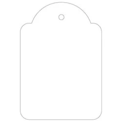 Apli Pack de 400 Étiquettes à Suspendre 45x65mm - Trou Pré-percé - Avec Fil Polyester Blanc - Coloris Blanc