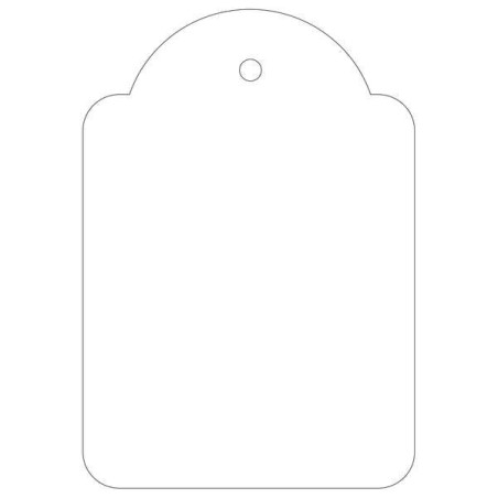 Apli Pack de 400 Étiquettes à Suspendre 45x65mm - Trou Pré-percé - Avec Fil Polyester Blanc - Coloris Blanc