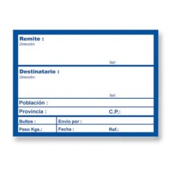 Apli Roll of 200 Shipping Labels with Pre-Printed Text - Size 109x82mm - Color White/Blue
