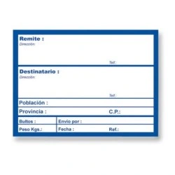 Apli Roll of 200 Shipping Labels with Pre-Printed Text - Size 109x82mm - Color White/Blue