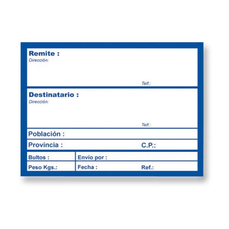 Apli Roll of 200 Shipping Labels with Pre-Printed Text - Size 109x82mm - Color White/Blue