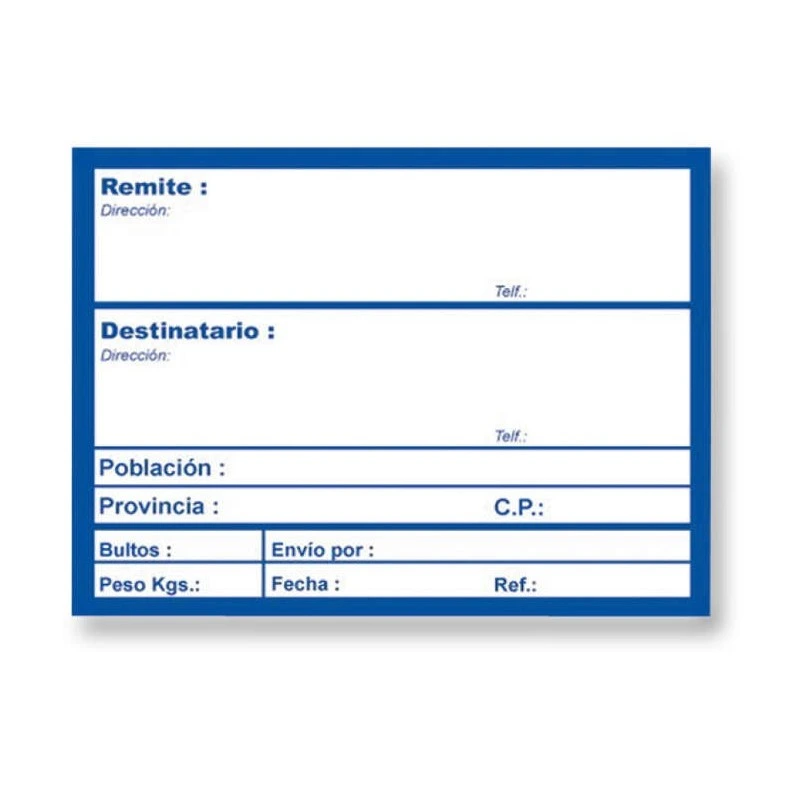 Apli Roll of 200 Shipping Labels with Pre-Printed Text - Size 109x82mm - Color White/Blue