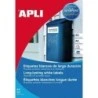Apli Pack de 80 étiquettes permanentes 105x148mm - En Polyester - Bords droits - Résistantes aux intempéries - Couleur Blanc