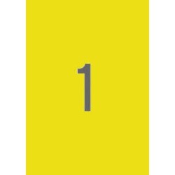 Apli Permanent Yellow Labels 210,0 x 297,0mm 20 Sheets