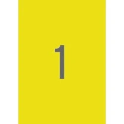Apli Permanent Yellow Labels 210,0 x 297,0mm 20 Sheets