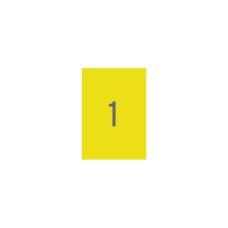 Apli Permanent Yellow Labels 210,0 x 297,0mm 20 Sheets