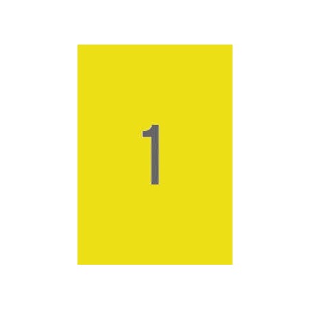 Apli Permanent Yellow Labels 210,0 x 297,0mm 20 Sheets