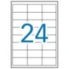 Apli Pack of 12,000 Rectangular Labels 64,6x33,8mm - 500 Sheets per 24 Labels - Permanent Adhesive - Straight Edges - White