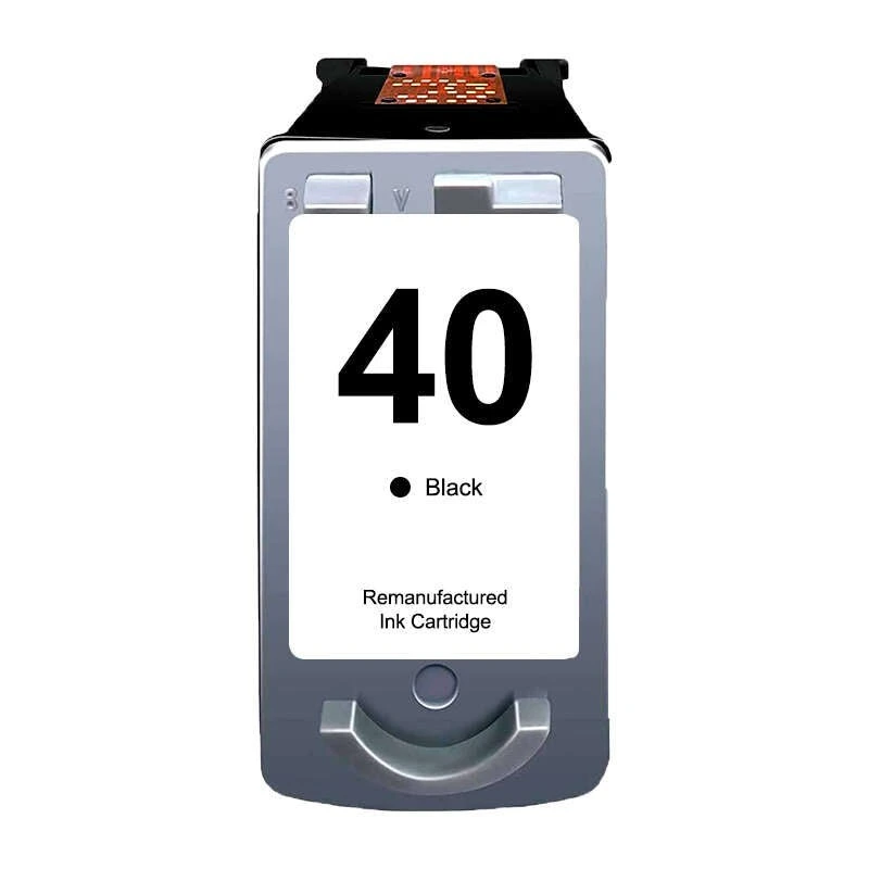 Canon PG40/PG50/PG37 Black Remanufactured Ink Cartridge - Shows Ink Level - Replaces 0615B001/0615B042/0616B001/2145B001