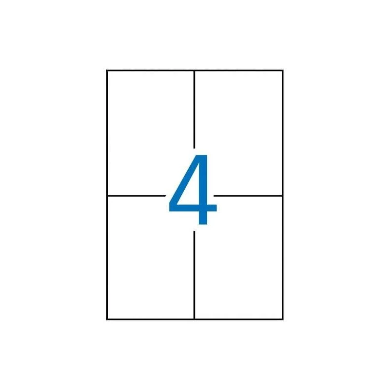 Apli Pack of 400 Removable Labels 105x148mm - 100 Sheets x 4 Labels - Straight Edges - Allows Removal without Leaving Traces