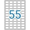 Apli Pack with 5,500 Rectangular Labels 36,8 x 23,8mm - 100 Sheets for 55 Labels - Removable Adhesive - Blunt Edges - White
