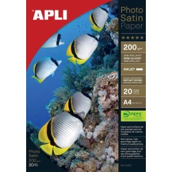 Apli Papel Fotográfico Photosatin A4 200g 20 Folhas